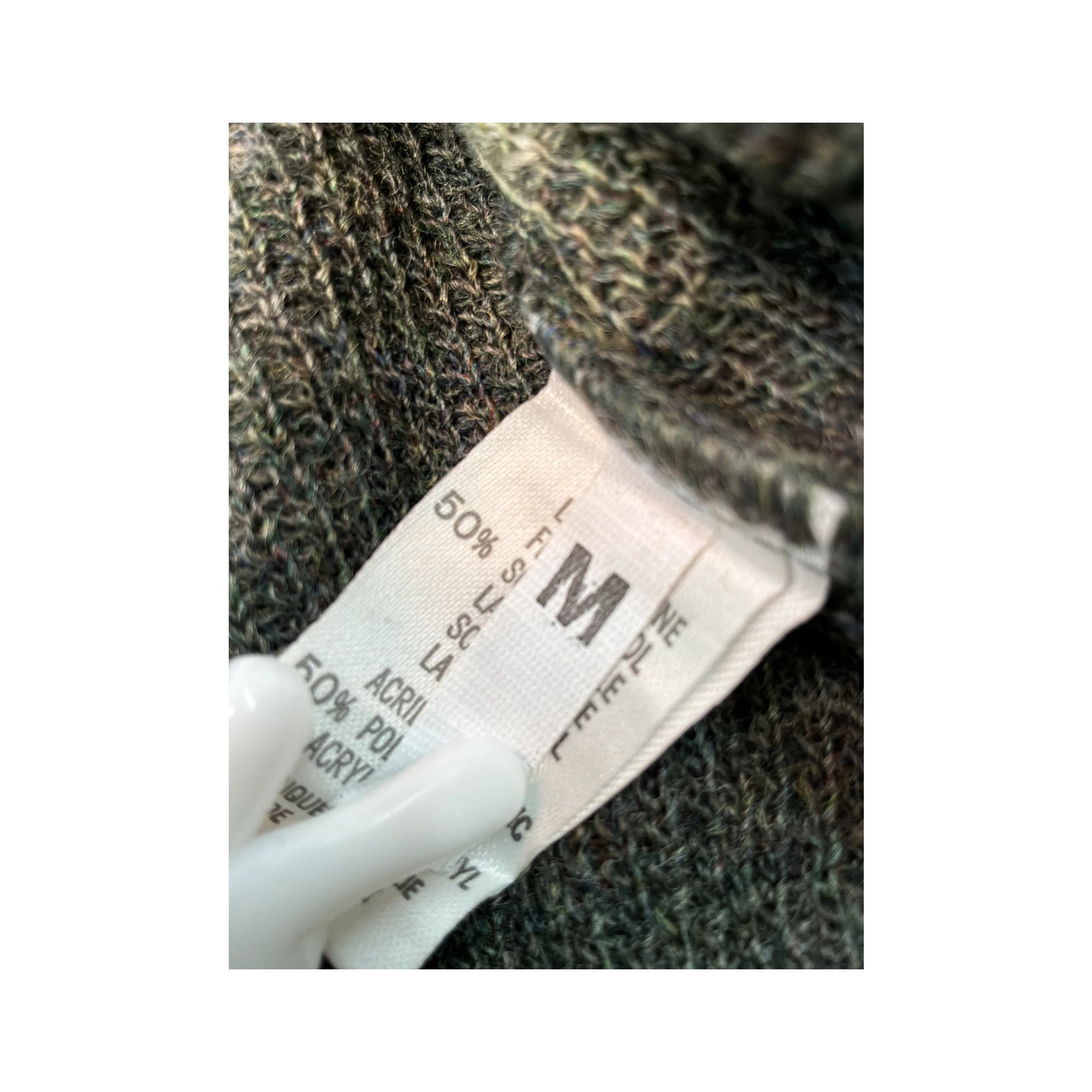 Rodes Vintage Geometric Pattern Virgin Wool Sweater Vest
