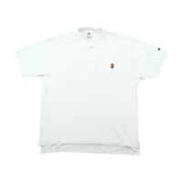 Nike White Embroidered Logo Polo Shirt