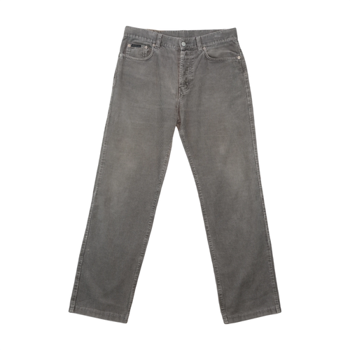 Calvin Klein Jeans Vintage Gray Cotton Corduroy Straight Leg Pants