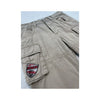 Junks Beige Cotton Cargo Shorts with Logo Patch Details