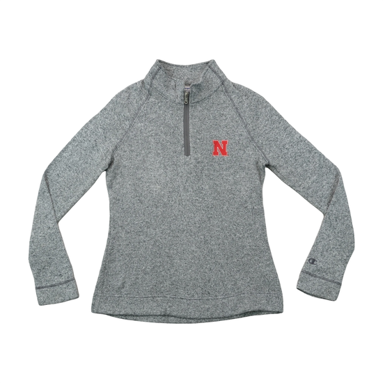 Champion Heather Gray Quarter Zip Fleece Pullover