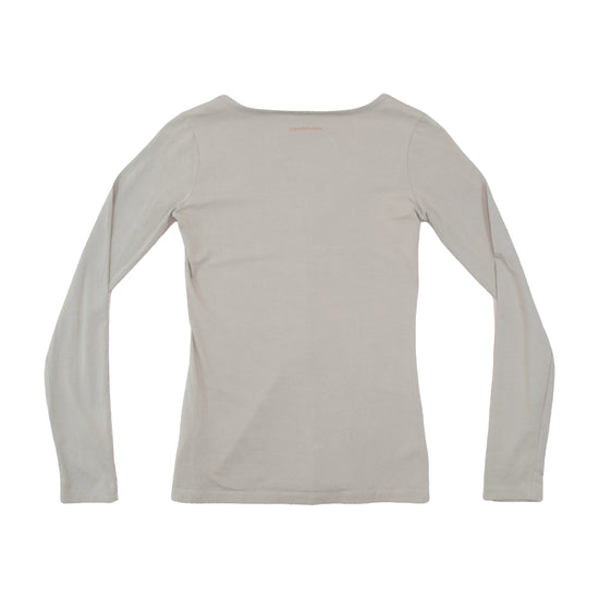 Calvin Klein Jeans Metallic Foil Lion Graphic V-Neck Long Sleeve T-shirt