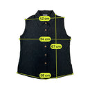 ARMONY All-Over Embroidered Pattern Snap-Front Vest Jacket