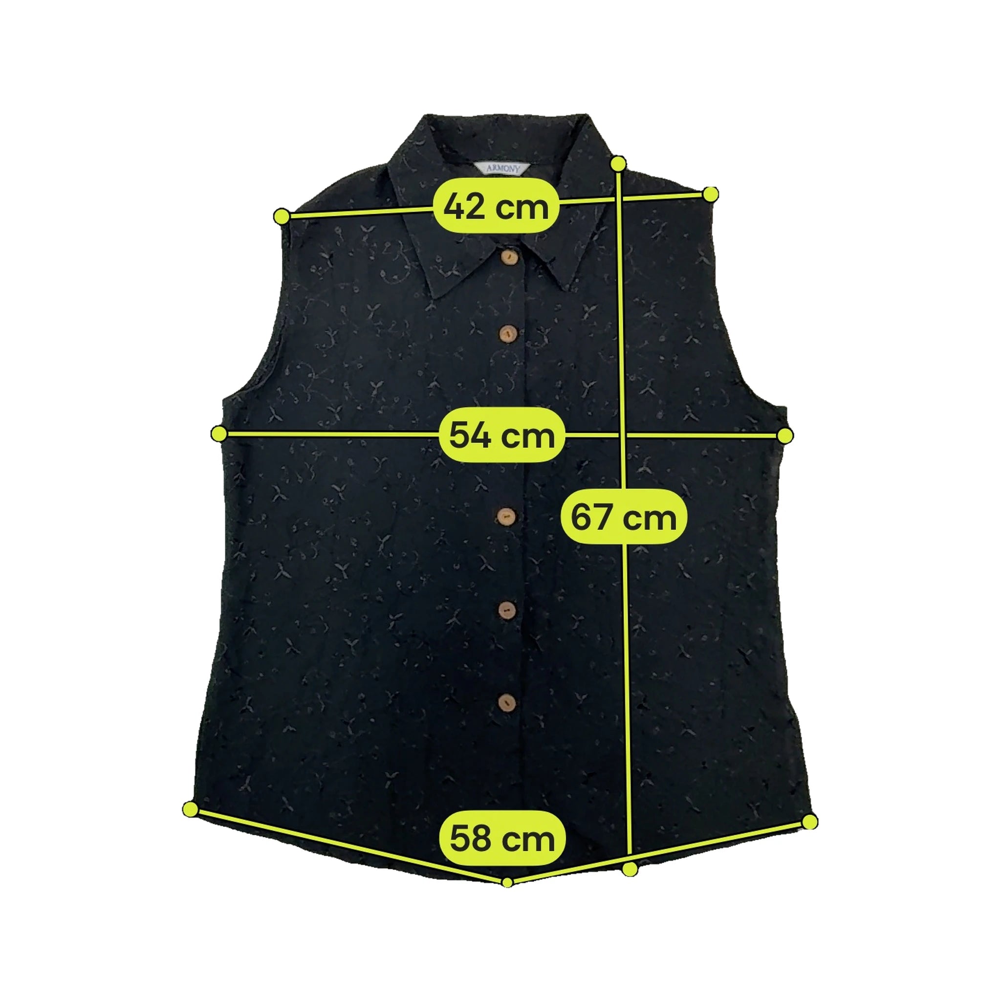 ARMONY All-Over Embroidered Pattern Snap-Front Vest Jacket