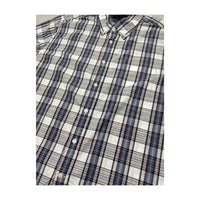 Blue & Beige Checkered Button Up Shirt