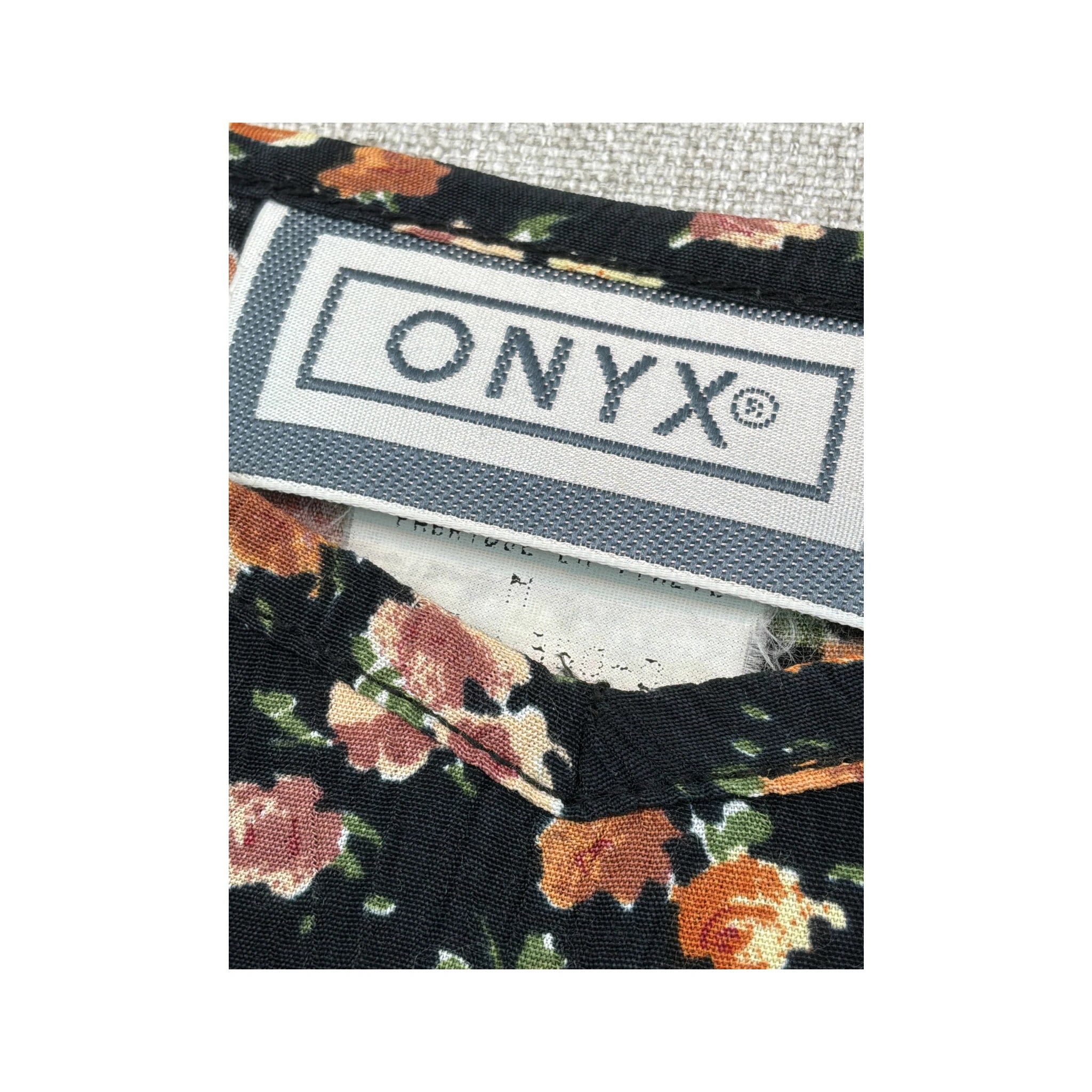 Onyx Floral Strappy Mini Dress