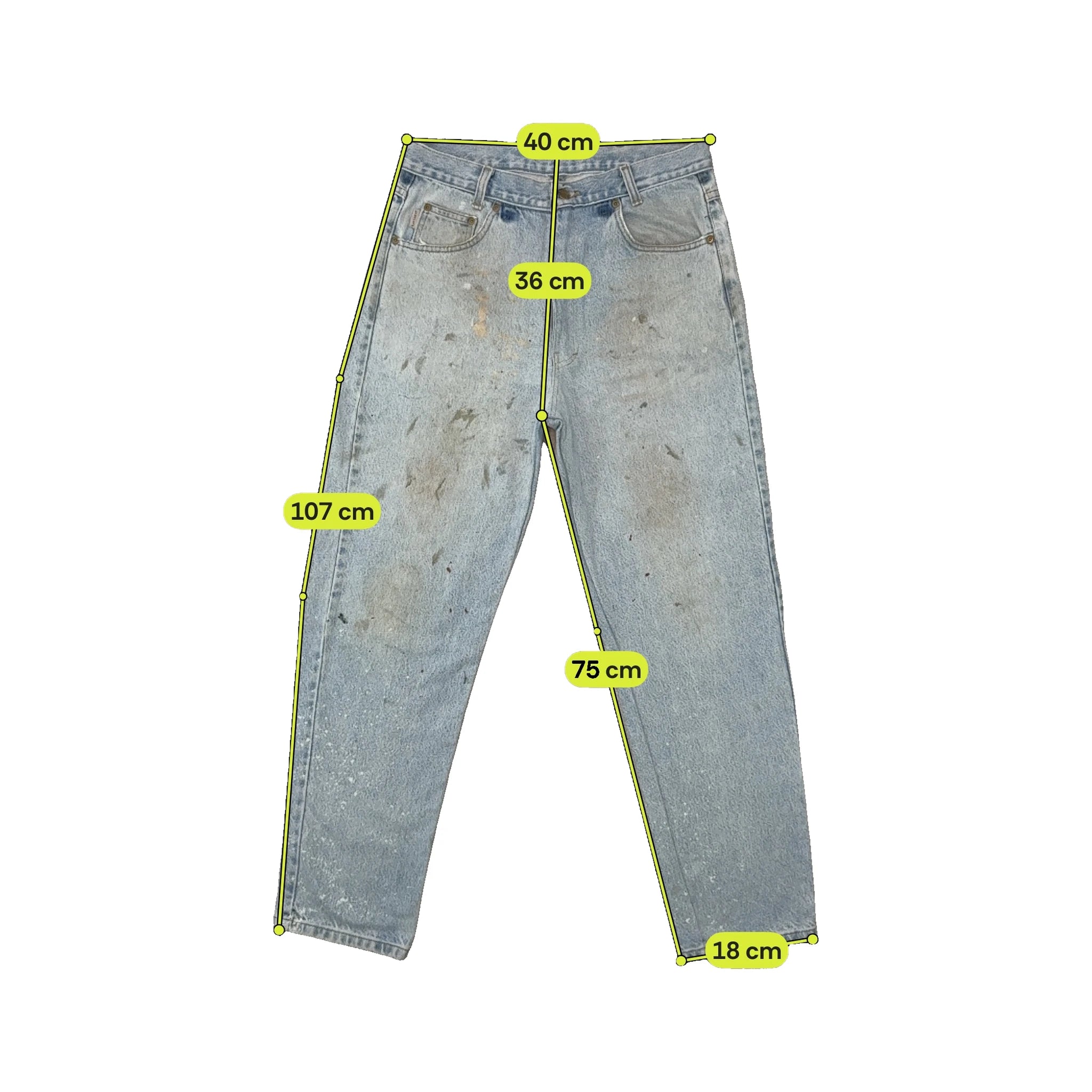 Carhartt Stonewashed Paint Splatter Straight Jeans