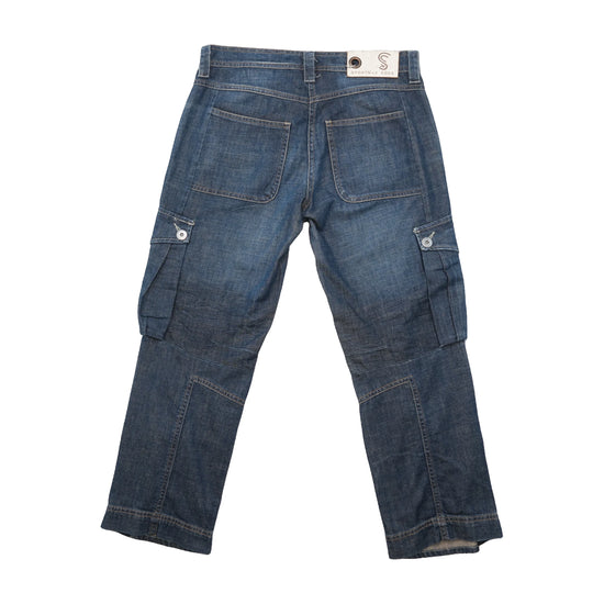 Calças de ganga cargo cropped Sportmax Code em algodão