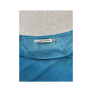 Americo Tavar Blue One Shoulder Lettuce Hem Tank Top