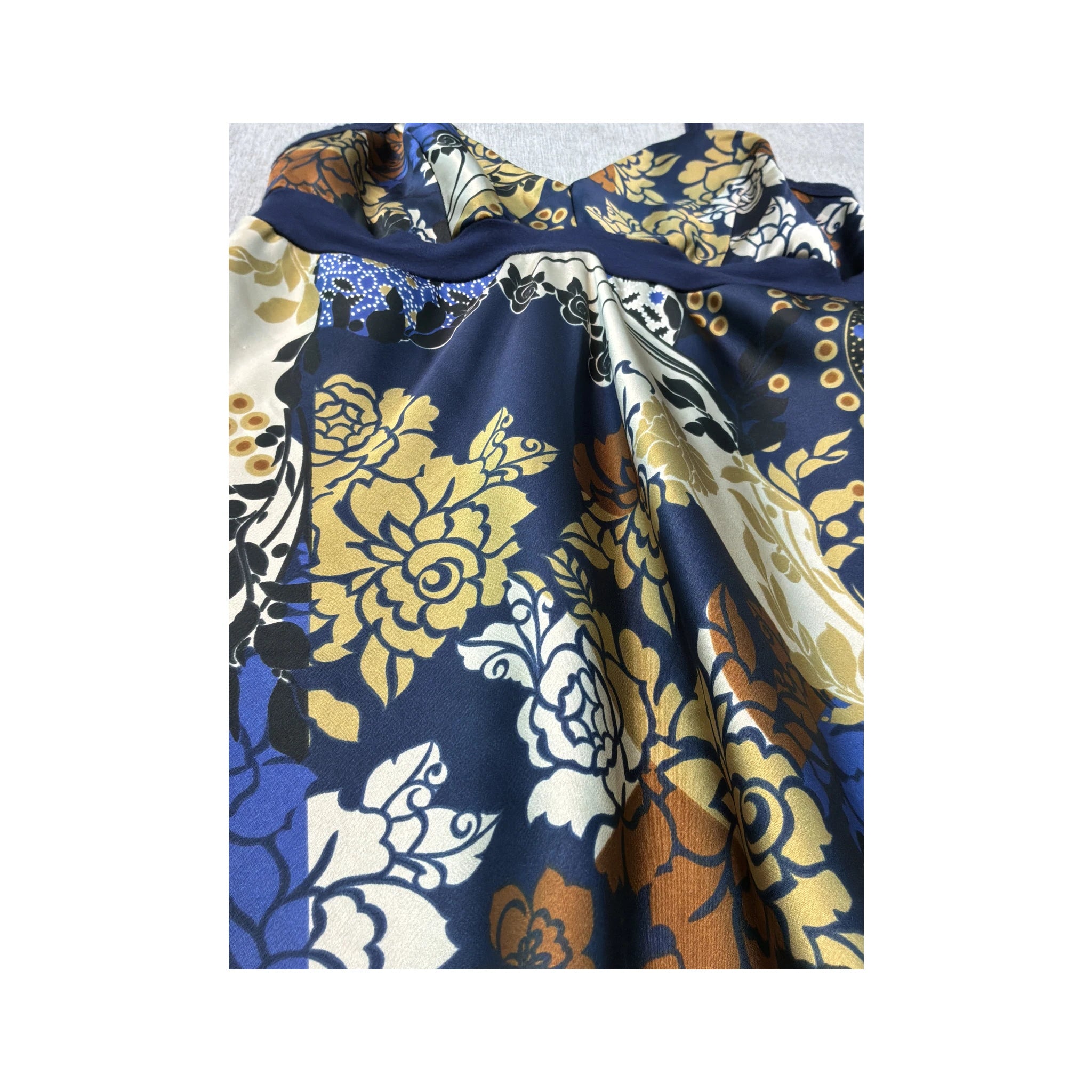 Talco Floral Patchwork Print Stretch Tank Top