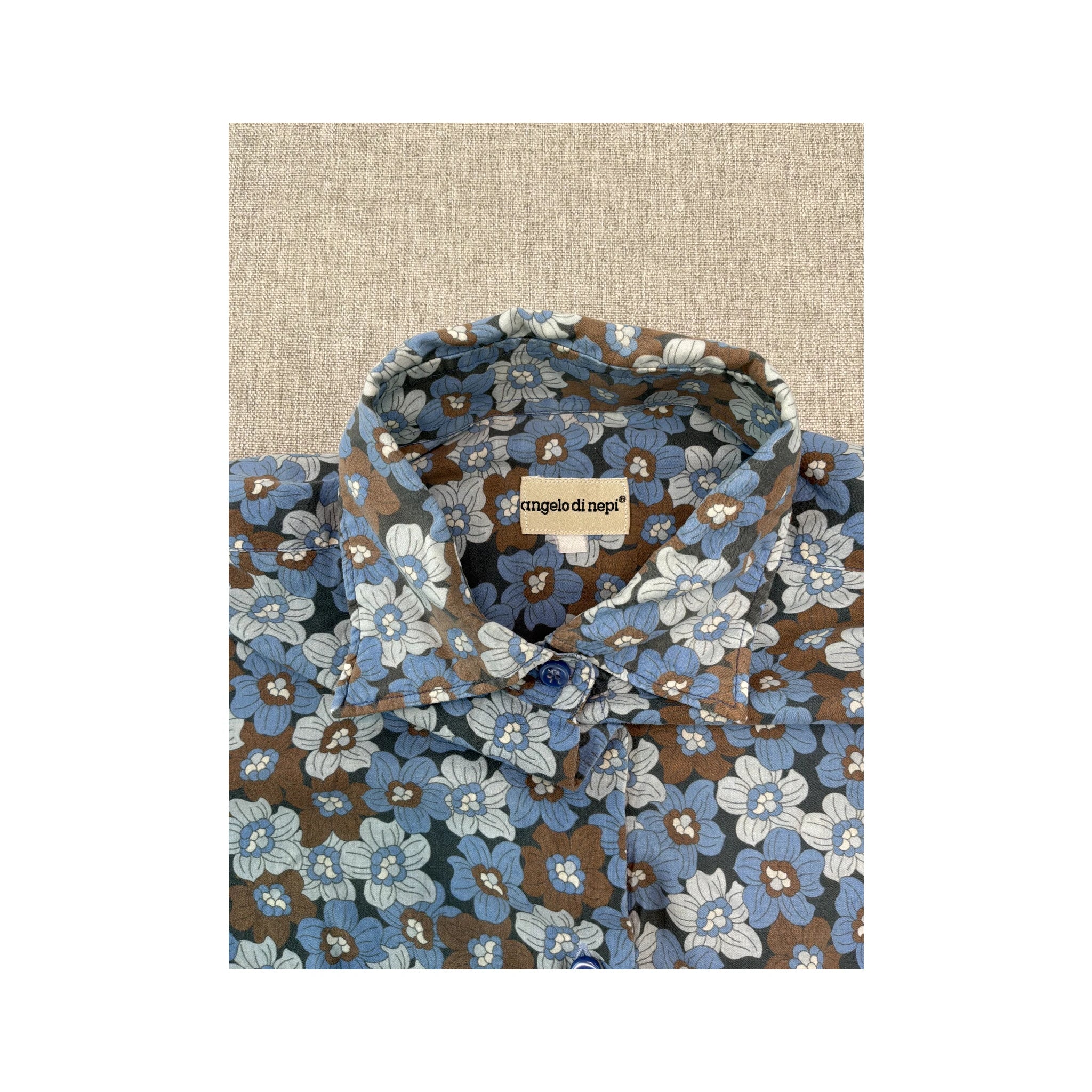 Angelo Di Nepi Floral Print Button Up Shirt