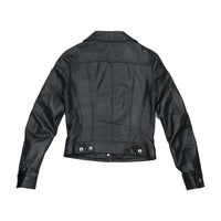 Zuki Black Genuine Leather Trucker Jacket (Made in Italy)