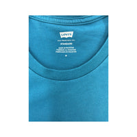 Levi’s Teal Blue Cotton Crewneck Logo Tab Shirt