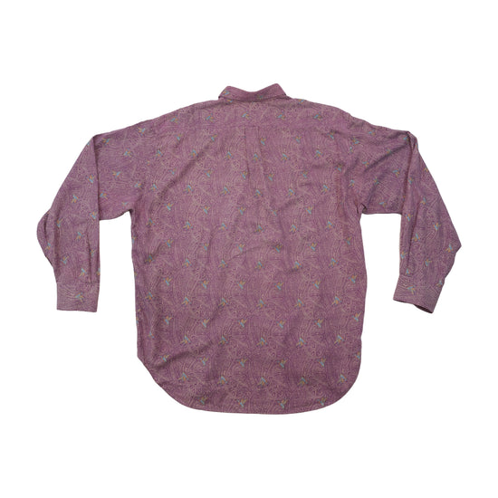 Massimo Vannucci Vintage Paisley Bird Print Button Up Shirt