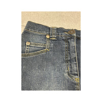 Marello Marani Vintage Denim Midi Skirt with Side Button Tab Details