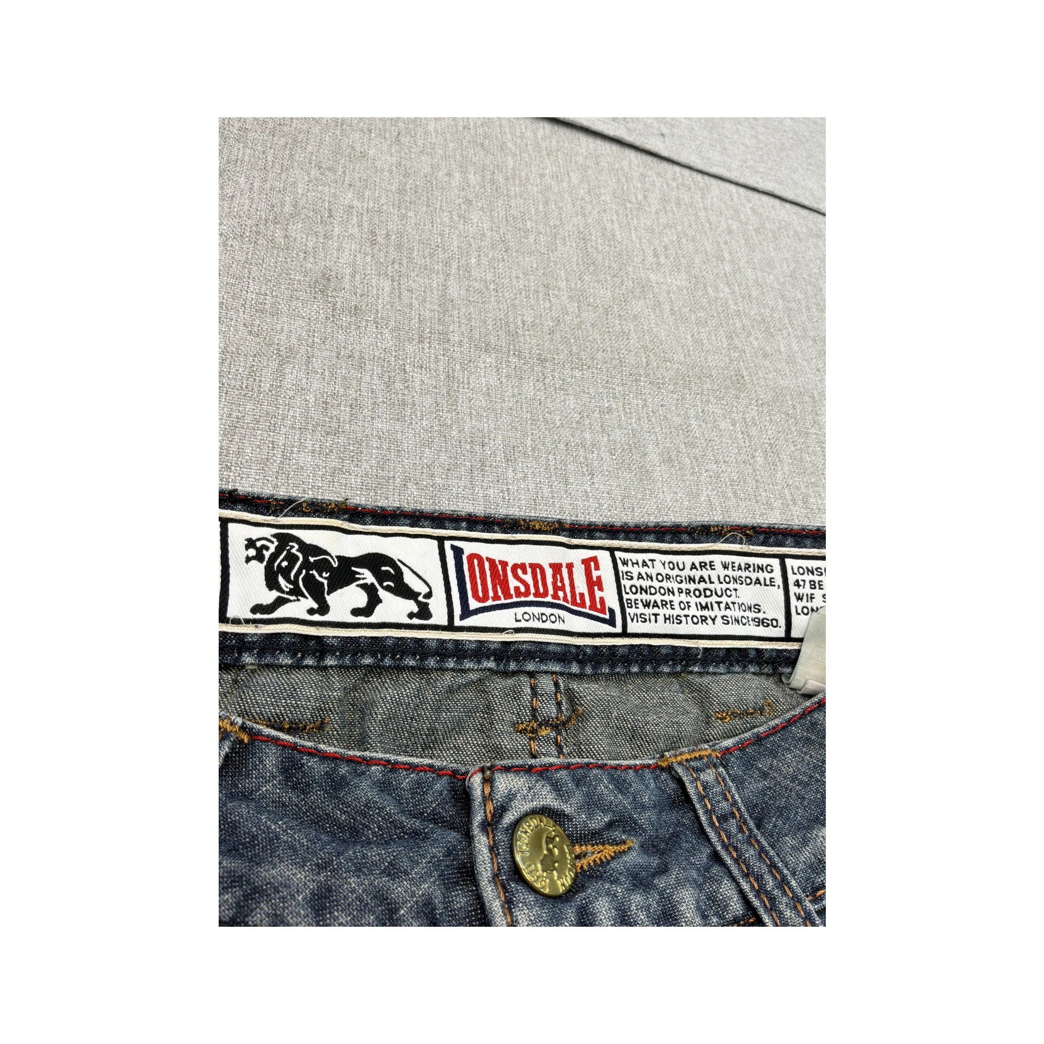 Lonsdale Distressed Denim Mini Skirt