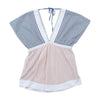 Replay Patchwork Plaid Deep V Blouse