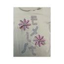 BASE Beige Floral Appliqué Graphic Long Sleeve T-shirt (Repriced)