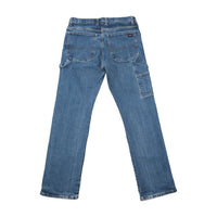 Calças de ganga de carpinteiro Dickies vintage em algodão de perna direita
