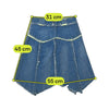 Deconstructed Raw Edge Denim Mini Skirt