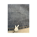 Fishbone Studded Denim Mini Skirt