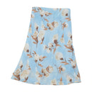 Esisto Blue Floral Bias Cut Midi Skirt