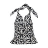 List Boutique Black & White Printed Halter Blouse