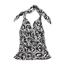 List Boutique Black & White Printed Halter Blouse