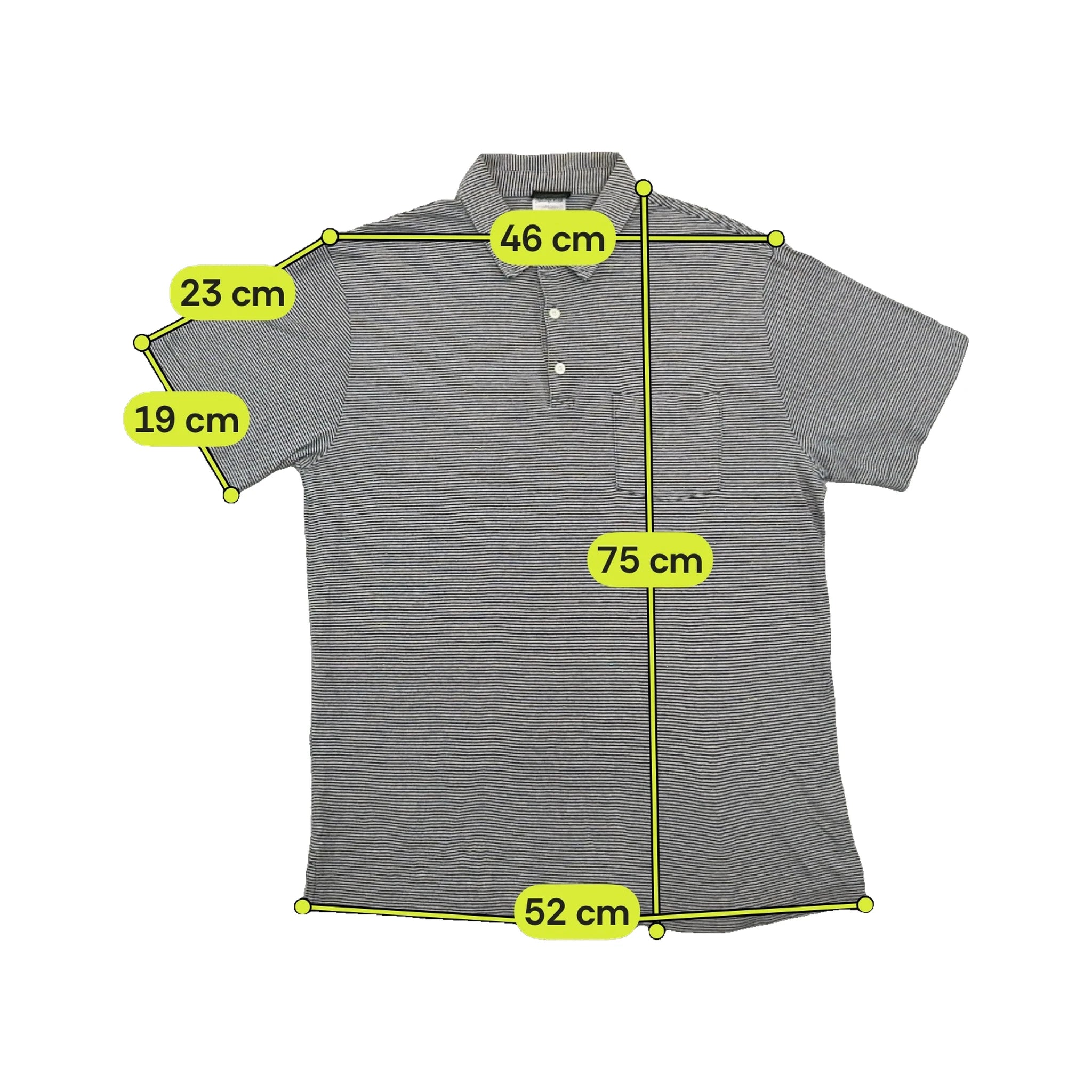 Polo Patagonia em algodão Orgânico às riscas com Bolso