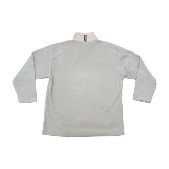Think Pink Vintage Light Gray Quarter Zip Fleece