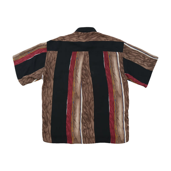 Mancini Abstract Vertical Stripe Short Sleeve Button-Up Shirt