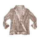 Cristinaeffe Embellished Snake Print Silk Blouse
