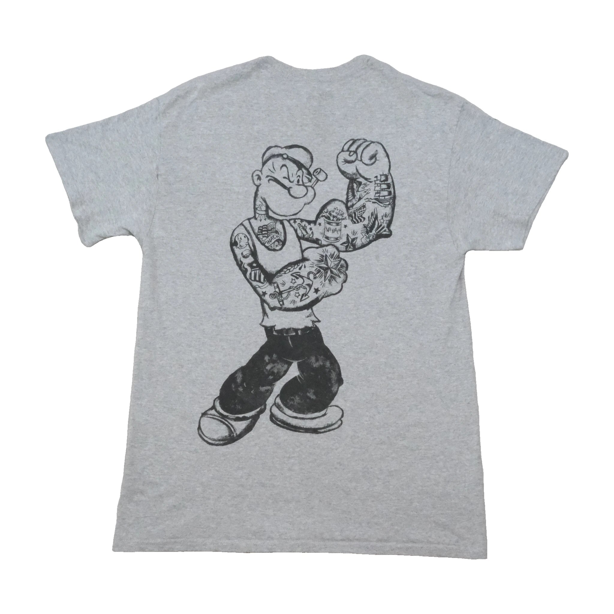 Popeye Tattoo Graphic Cotton Blend Shirt