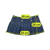Miss Sixty Pleated Denim Mini Skirt