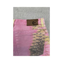 Just Cavalli Pink Tie-Dye Denim Mini Skirt