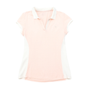 Calvin Klein Pink and White Cotton Stretch Polo Shirt