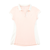 Calvin Klein Pink and White Cotton Stretch Polo Shirt