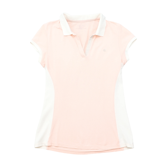 Calvin Klein Pink and White Cotton Stretch Polo Shirt