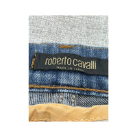 Roberto Cavalli Faded Blue Denim Straight Leg Jeans