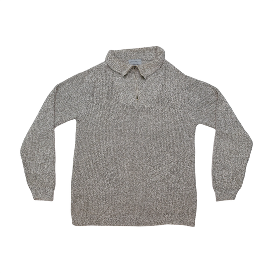 Eddie Bauer Cotton Blend Quarter Zip Polo Collar Sweater