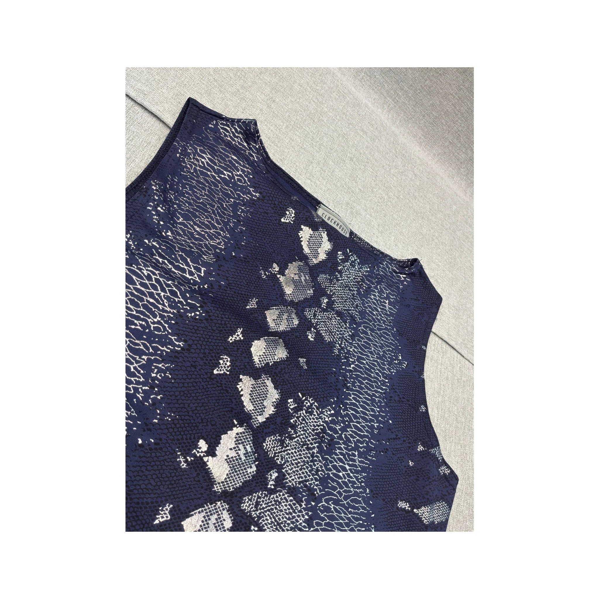 Clockhouse Snakeskin Print Sleeveless Tank Top