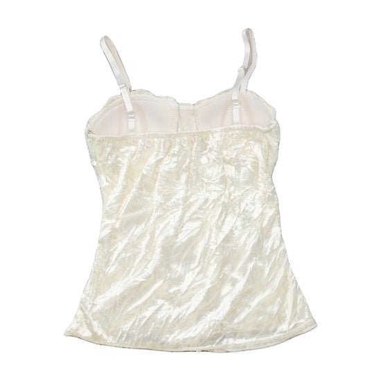 Pretty Sequin Lace-Up Corset Tank Top
