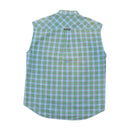 Think Pink Vintage Plaid Sleeveless Cotton Shirt