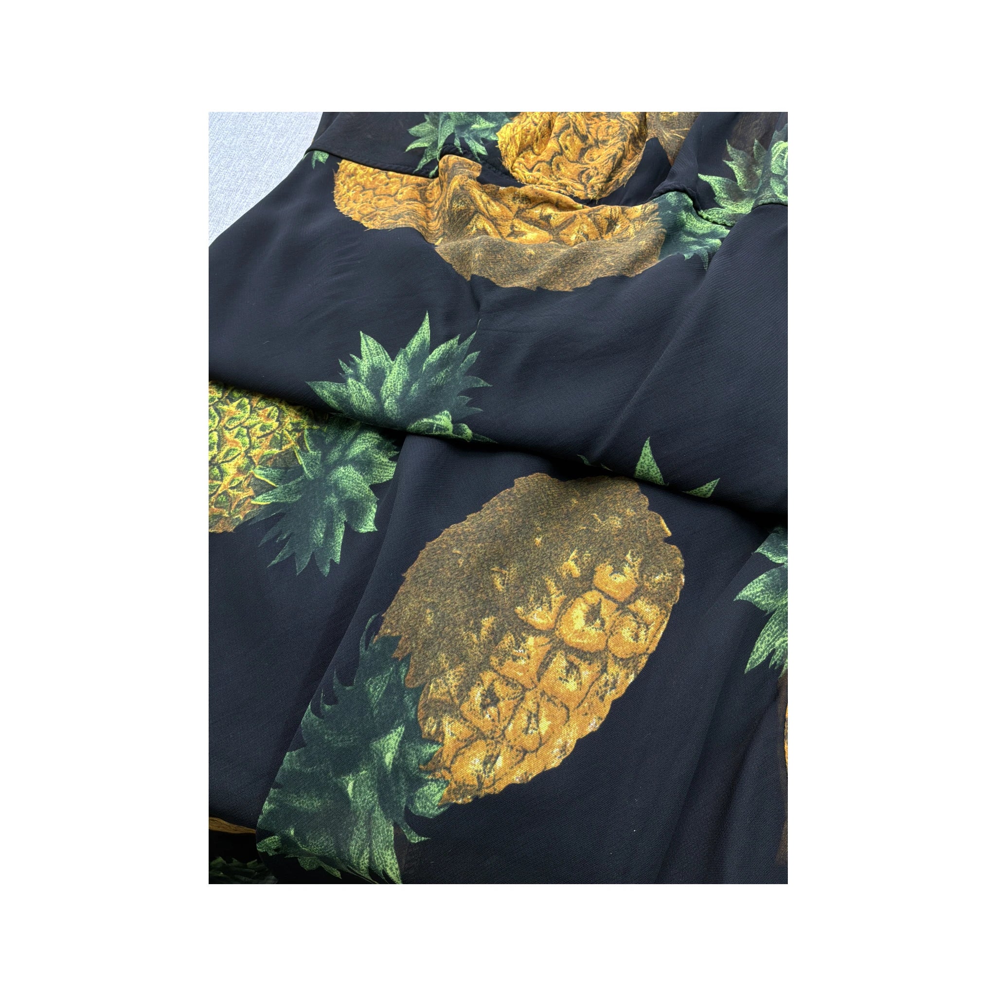 Lange Pineapple Print Handkerchief Hem Dress