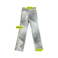 N.L. Cool Diagonal Stripe Cotton Blend Pants (New With Tag)