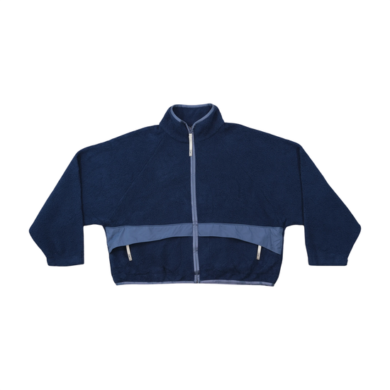 Nike Navy Full-Zip Sherpa Fleece Jacket