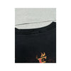 T-shirt de Banda Godsmack de Manga Comprida com Chamas na Manga