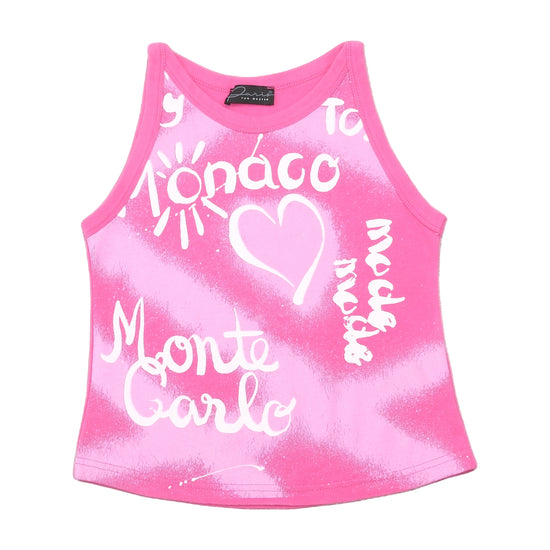 Paris Van Master Monaco Heart Graphic Cotton Tank Top