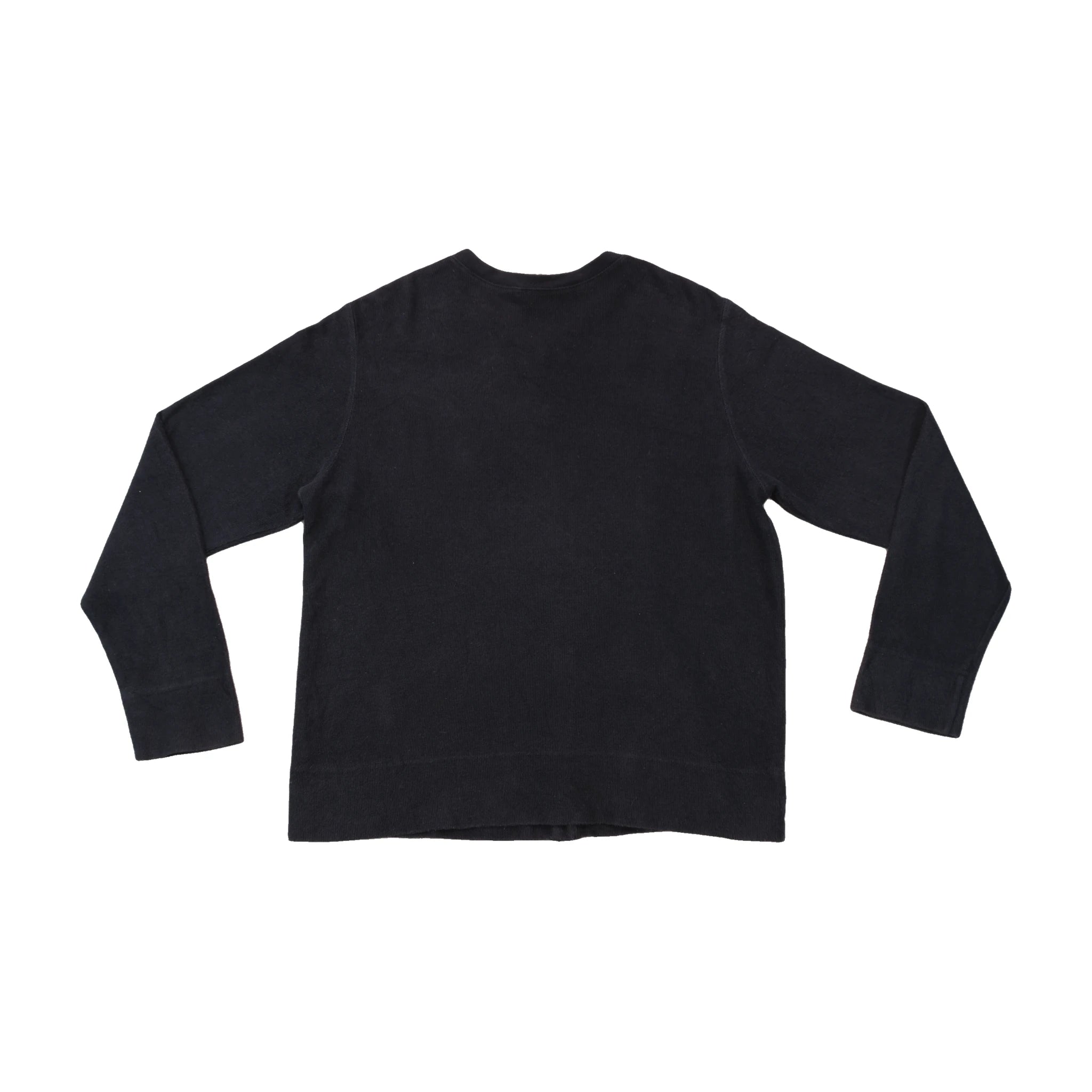 L.L.Bean Vintage Black Cotton Button Front Cardigan Sweater