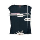Diesel Black Striped Chest Logo Cap Sleeve Stretch Shirt (M)